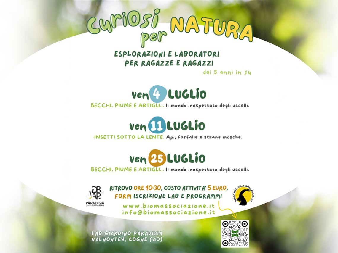 immagine per Curiosi per natura - EVENTI DI LUGLIO