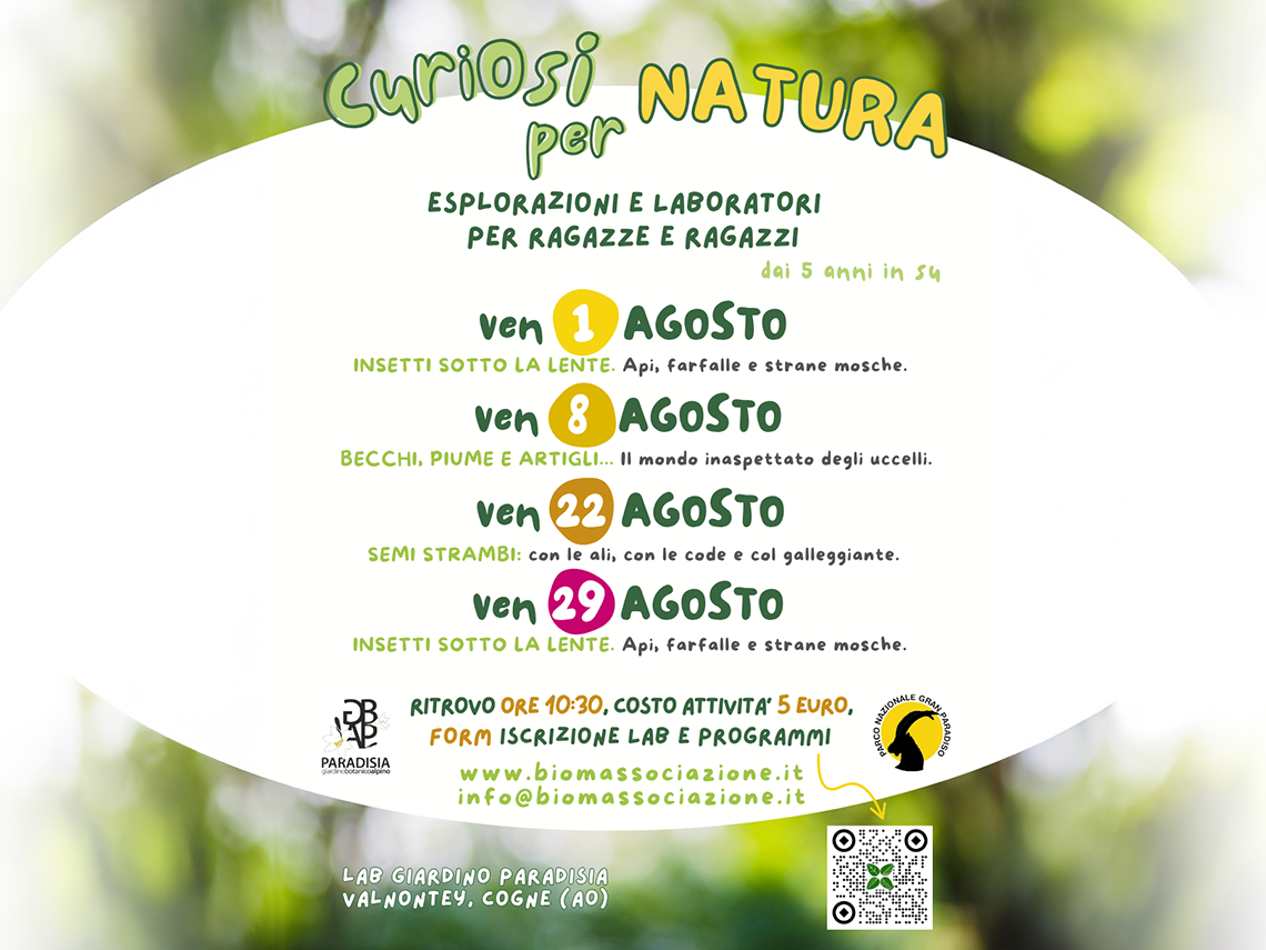 immagine per Curiosi per natura - EVENTI DI AGOSTO
